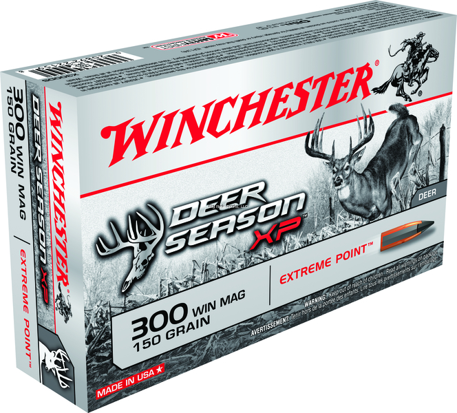 0512-0809 Winchester X300DS Deer Season XP Rifle Ammo 300 WIN, Extreme Point Polymer Tip, 150 Grains, 3260 fps, 20, Boxed
